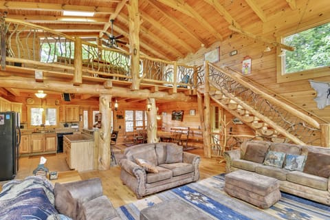 Open floor concept has kitchen, dining & great room on main level, loft up top