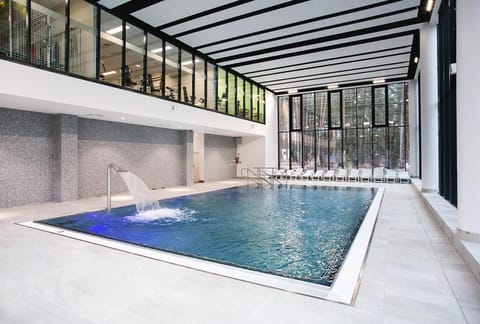 Indoor pool, sun loungers