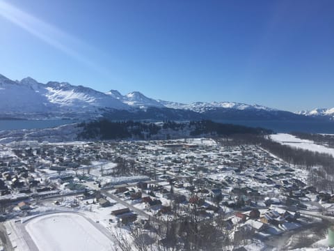 Valdez in the Winter - Look out from the mineral Creek Water Tower