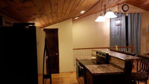 Full kitchen with all appliances and utensils.