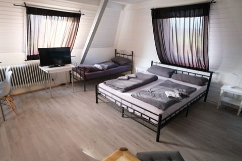 Basic Quadruple Room | Bathroom | Eco-friendly toiletries, hair dryer, towels