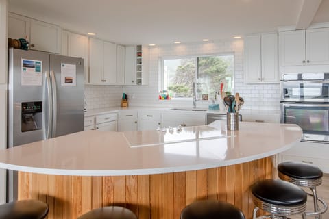 Walk thru kitchen well stocked for your meals.