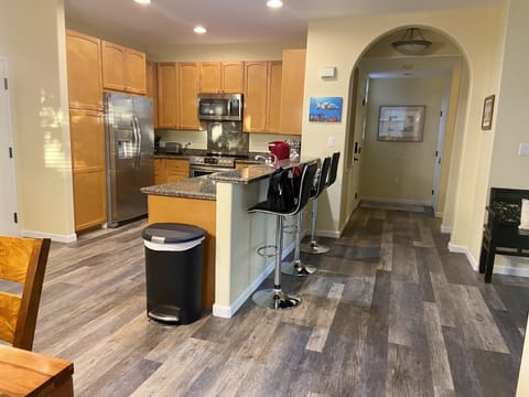 Entryway and kitchen