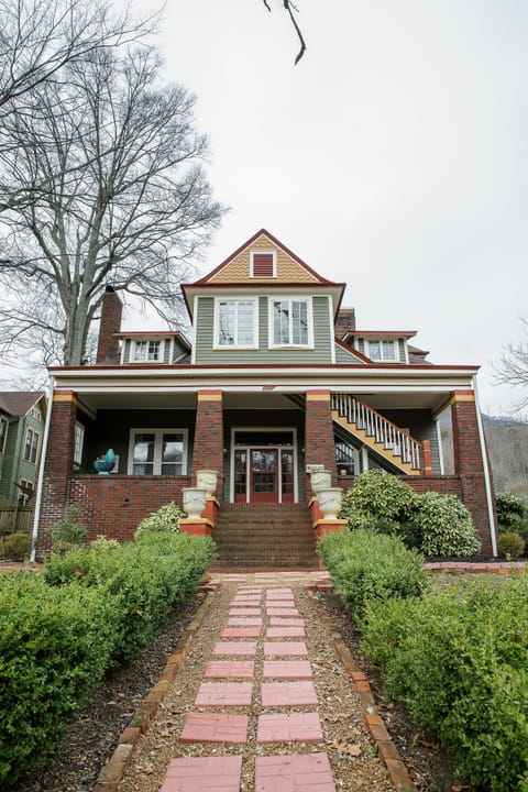 Front steps of the Bear House. Johnson Retreat is located on 2nd level.