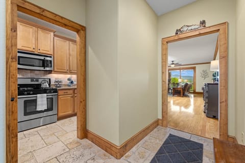View from entry way into living and kitchen areas