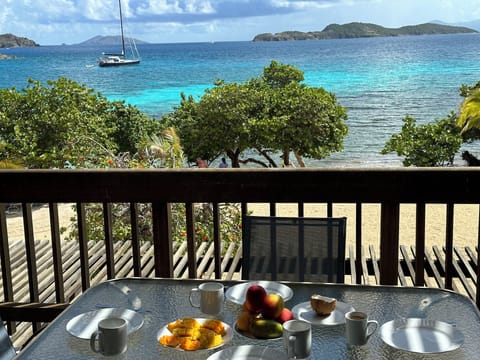 Enjoy breakfast with a view of nearby islands