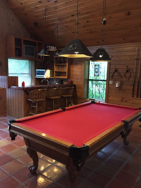 POOL TABLE AND KITCHENETTE