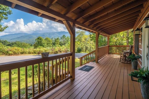 Breathtaking direct mountain views of the smoky mountains from the front porch.