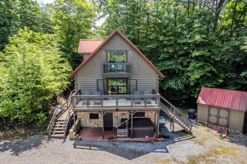 front of the cabin