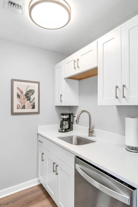 Fully stocked kitchen with coffee maker