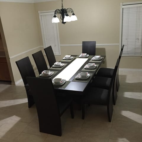 Dining Room seats eigth.

