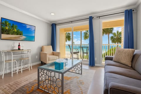 Living Room Oasis: Relax with stunning beach views and stylish decor just steps from paradise!