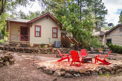 Front View with firepit in the foreground