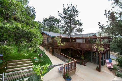 A view of this large house