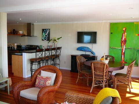 FLAT SCREEN TV WITH DISH HD, DVD PLAYER, STEREO & ELECTRIC FIREPLACE BELOW!