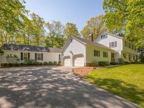 Front view of house. Beautiful yard on 3 acres .