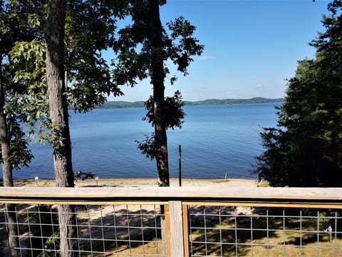 View of boat ramp and lake from deck less than 40 yards away