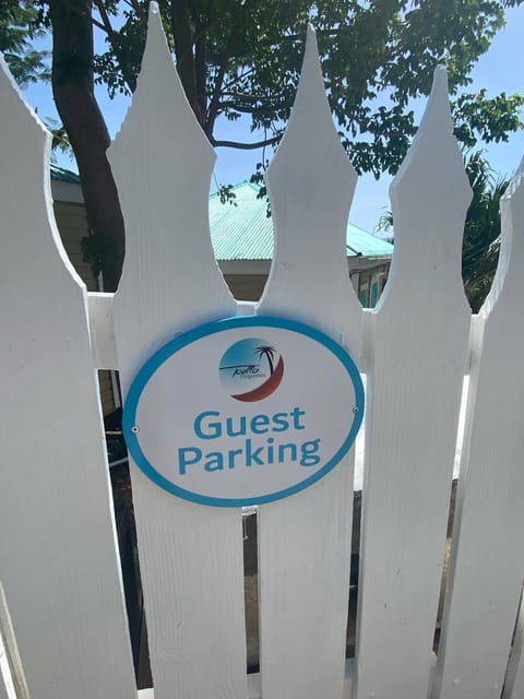 Parking on street, by little gate