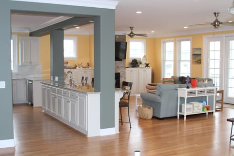 Living Room & Kitchen from Dining Area