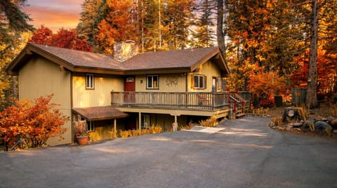 Cedar Ridge Retreat in Autumn.  
(Some color A.I. digitally enhanced).