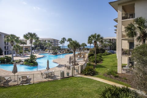 View of pool and beach