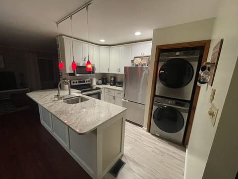 For your convenience there is washer and dryer, laundry detergent not provided.