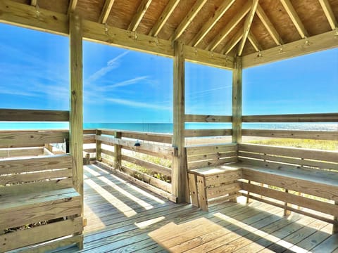Enjoy ocean views from the gazebo.