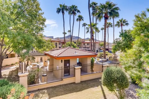 This is a great view facing south over the pool with great mountain views