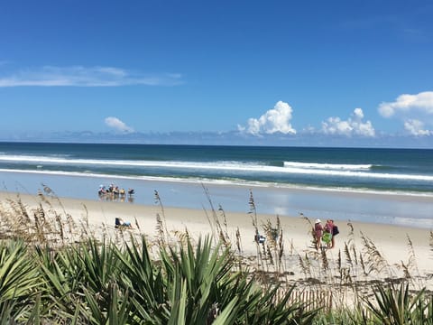View of the beach from the boardwalk
