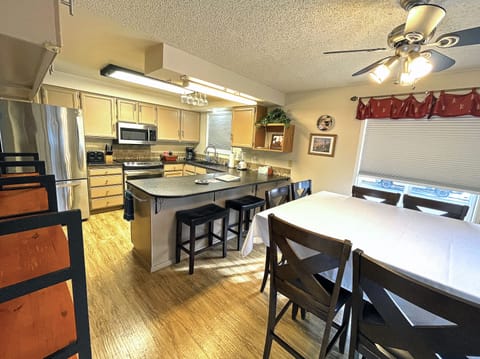 Large S/S refrigerator, microwave convection oven, and Insta-hot water dispenser