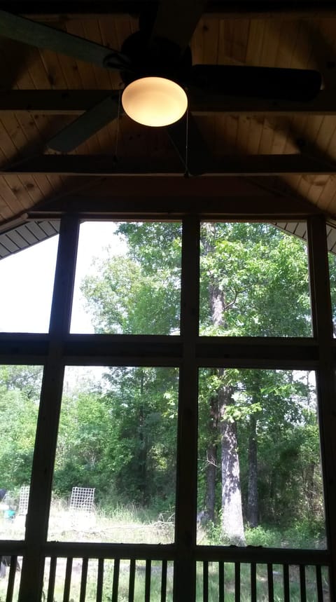 Vaulted screen porch.