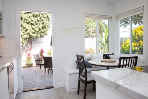 Kitchen door off of private patio