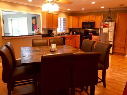 View from dining area