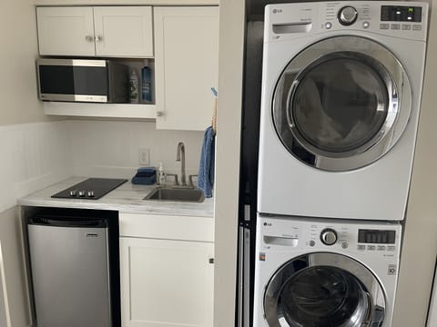 Washer & dryer for guest use.