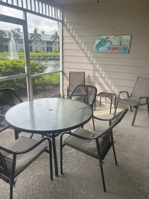 Lanai overlooking the lake