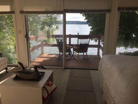 Enjoy coffee on your private Bedroom's Terrace in summer - 25 ft+- from water