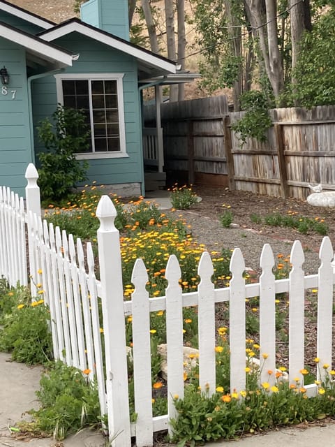Front yard is fully fenced
