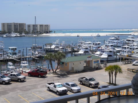 The Harbor, the inlet, the Gulf of Mexico from our building