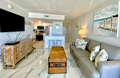 Condo, 2 Bedrooms, Balcony, Beachfront (202) | Living area | TV, DVD player