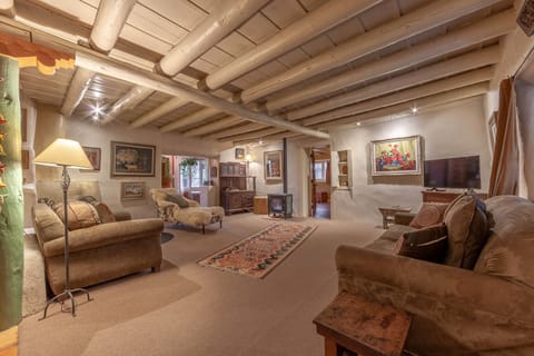 Wonderful antique furnishings and art in a very comfortable setting.

