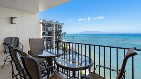 Panoramic views never get boring from this elevated level end unit lanai.