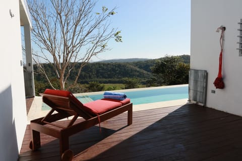 Morning view from the pool deck. 