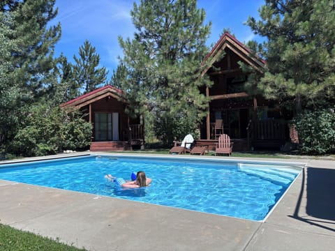 seasonal heated pool - between 85 and 90 degrees!