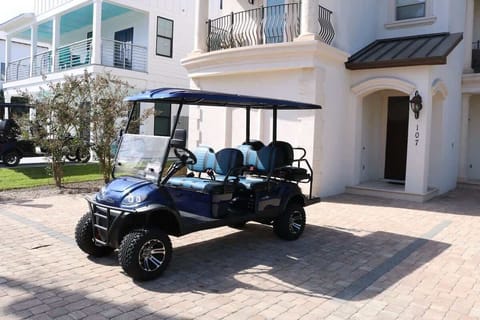For a Small Additional Fee, You Can Reserve a 6 Seat Electric Golf Cart, Perfect For Cruising to the Beach!