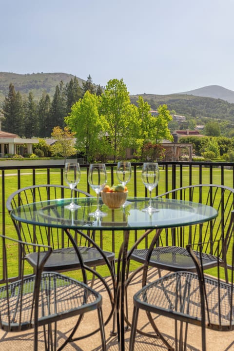 Cheers! Enjoy back patio with a spectacular view of Atlas Peak and Mt. George.