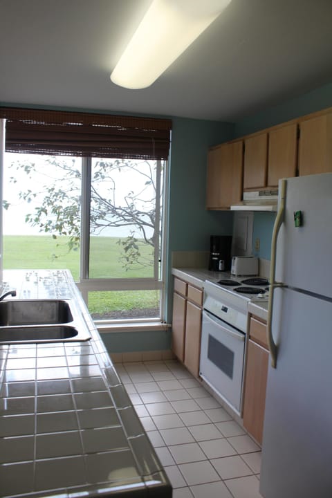 Kitchen also overlooks the ocean.  
