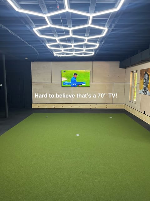 New Golf Performance Center in the basement with giant putting green, hitting area and gym!