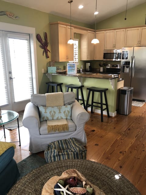Kitchen, open to living areas