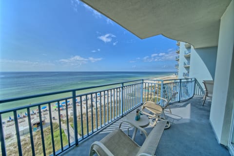 Large and spacious balcony with rocking chairs!