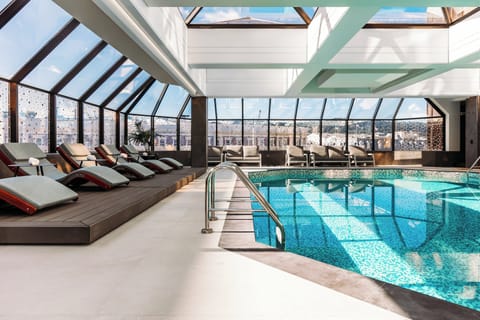 Indoor pool, open 5:30 AM to 9:00 PM, sun loungers